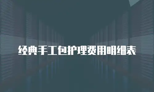 经典手工包护理费用明细表
