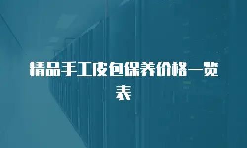 精品手工皮包保养价格一览表