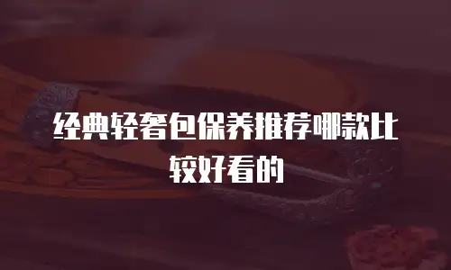 经典轻奢包保养推荐哪款比较好看的