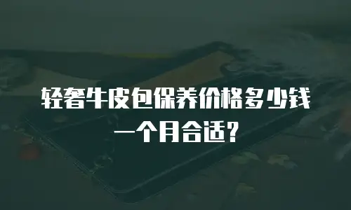 轻奢牛皮包保养价格多少钱一个月合适？