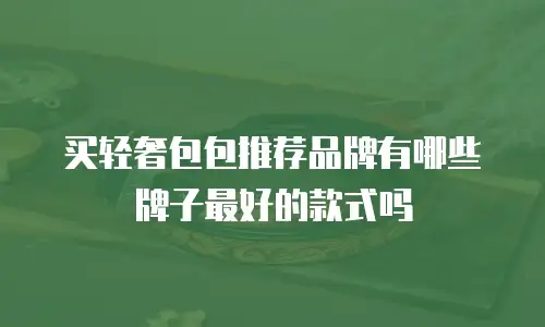 买轻奢包包推荐品牌有哪些牌子最好的款式吗