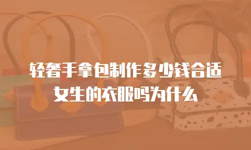 轻奢手拿包制作多少钱合适女生的衣服吗为什么