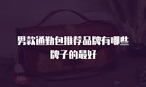 男款通勤包推荐品牌有哪些牌子的最好