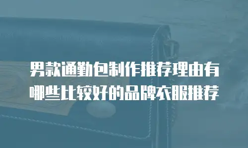 男款通勤包制作推荐理由有哪些比较好的品牌衣服推荐