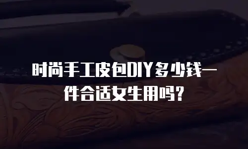 时尚手工皮包DIY多少钱一件合适女生用吗？