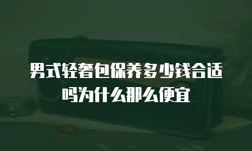 男式轻奢包保养多少钱合适吗为什么那么便宜