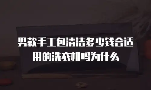 男款手工包清洁多少钱合适用的洗衣机吗为什么