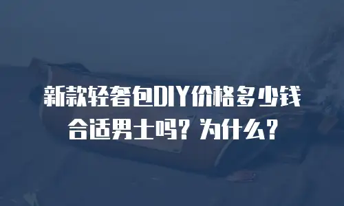 新款轻奢包DIY价格多少钱合适男士吗？为什么？