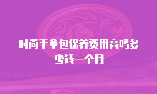时尚手拿包保养费用高吗多少钱一个月