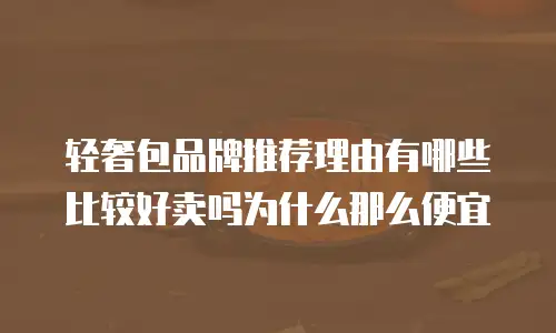 轻奢包品牌推荐理由有哪些比较好卖吗为什么那么便宜