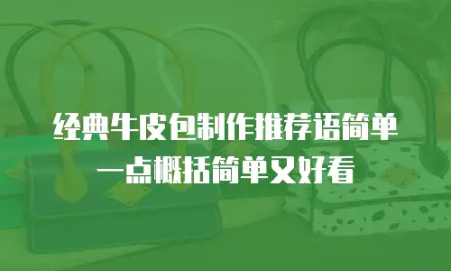 经典牛皮包制作推荐语简单一点概括简单又好看