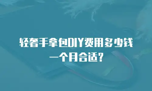 轻奢手拿包DIY费用多少钱一个月合适？