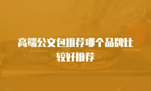 高端公文包推荐哪个品牌比较好推荐