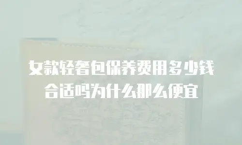 女款轻奢包保养费用多少钱合适吗为什么那么便宜
