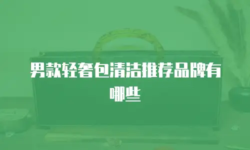 男款轻奢包清洁推荐品牌有哪些