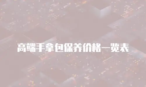 高端手拿包保养价格一览表