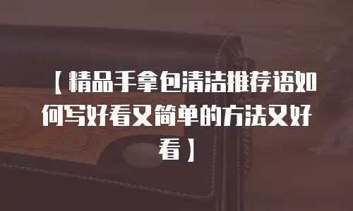 【精品手拿包清洁推荐语如何写好看又简单的方法又好看】