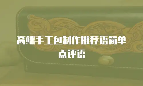 高端手工包制作推荐语简单点评语