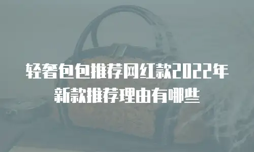 轻奢包包推荐网红款2022年新款推荐理由有哪些
