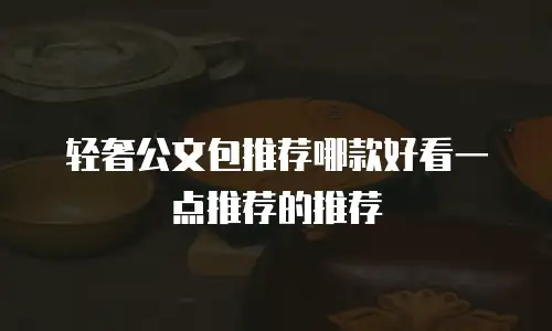 轻奢公文包推荐哪款好看一点推荐的推荐