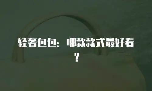 轻奢包包：哪款款式最好看？