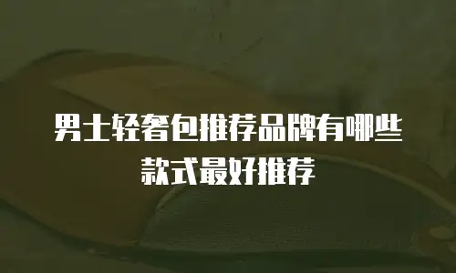 男士轻奢包推荐品牌有哪些款式最好推荐
