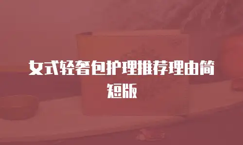 女式轻奢包护理推荐理由简短版