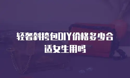 轻奢斜挎包DIY价格多少合适女生用吗