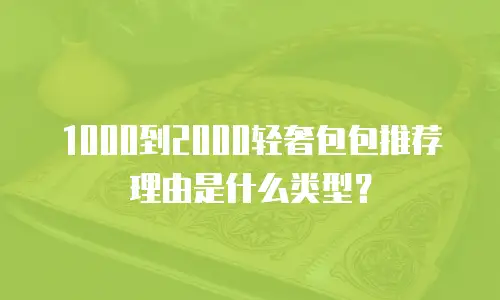 1000到2000轻奢包包推荐理由是什么类型？