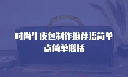 时尚牛皮包制作推荐语简单点简单概括