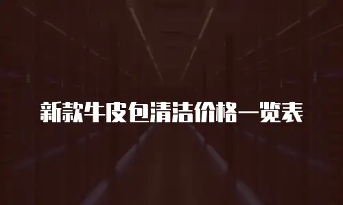 新款牛皮包清洁价格一览表