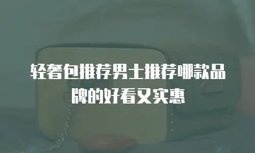 轻奢包推荐男士推荐哪款品牌的好看又实惠