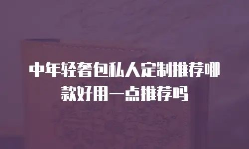 中年轻奢包私人定制推荐哪款好用一点推荐吗