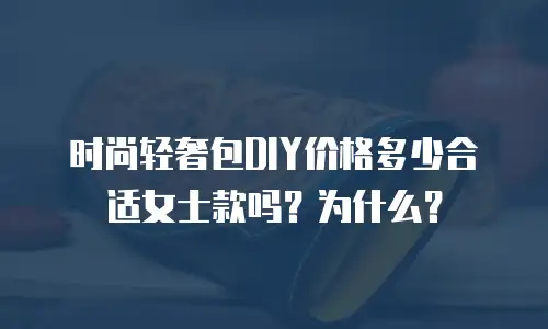 时尚轻奢包DIY价格多少合适女士款吗？为什么？