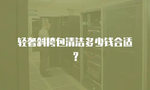 轻奢斜挎包清洁多少钱合适？