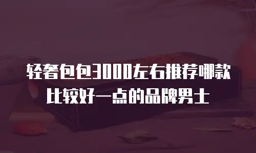 轻奢包包3000左右推荐哪款比较好一点的品牌男士