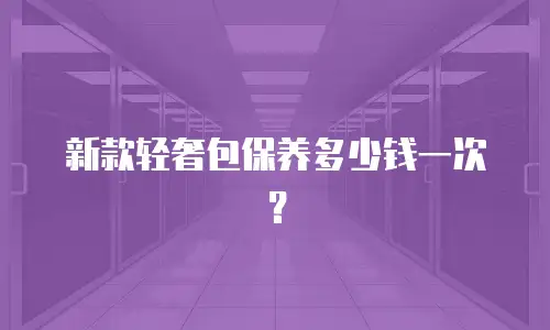 新款轻奢包保养多少钱一次？