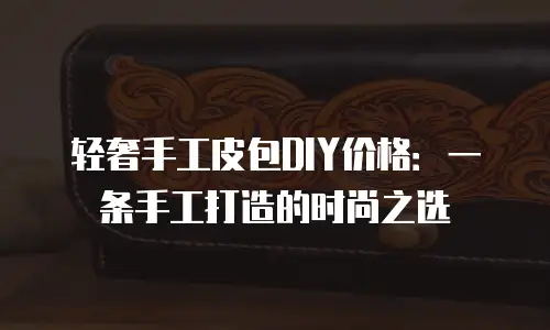 轻奢手工皮包DIY价格：一条手工打造的时尚之选