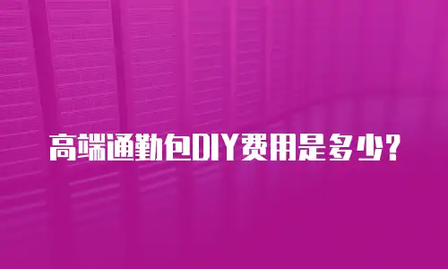 高端通勤包DIY费用是多少？