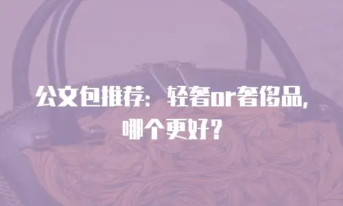 公文包推荐：轻奢or奢侈品，哪个更好？