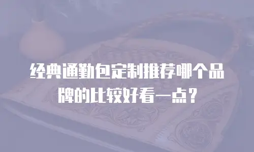 经典通勤包定制推荐哪个品牌的比较好看一点？