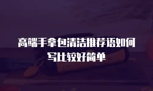 高端手拿包清洁推荐语如何写比较好简单