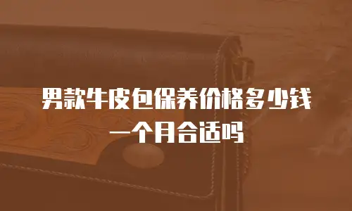 男款牛皮包保养价格多少钱一个月合适吗