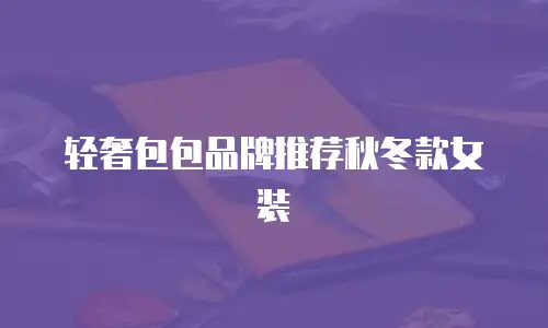 轻奢包包品牌推荐秋冬款女装
