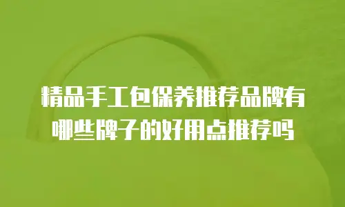 精品手工包保养推荐品牌有哪些牌子的好用点推荐吗