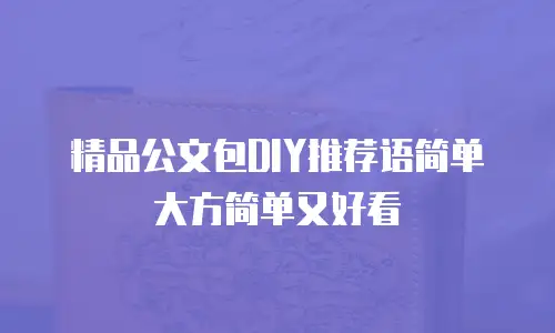 精品公文包DIY推荐语简单大方简单又好看
