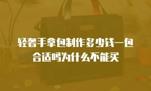 轻奢手拿包制作多少钱一包合适吗为什么不能买