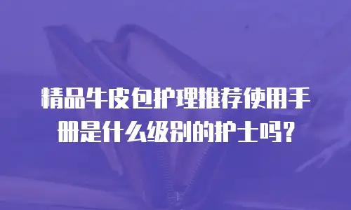 精品牛皮包护理推荐使用手册是什么级别的护士吗？