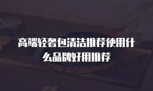 高端轻奢包清洁推荐使用什么品牌好用推荐