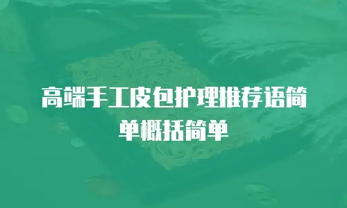 高端手工皮包护理推荐语简单概括简单